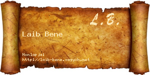 Laib Bene névjegykártya